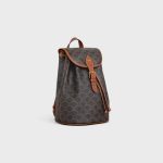 MEDIUM BACKPACK FOLCO IN TRIOMPHE CANVAS AND CALFSKIN TAN - Image 2